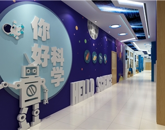 现代 过道 学校教室