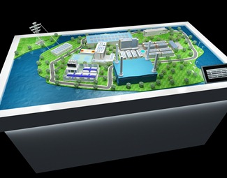 现代 沙盘 岛屿规划景观沙盘