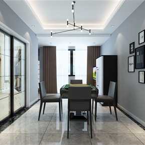 现代 娱乐室 客餐厅