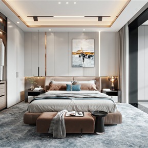 轻奢 卧室 主卧室