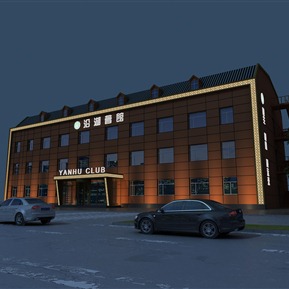 新中式 酒店建筑 宾馆