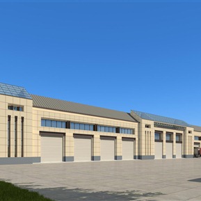 现代 车库 厂房车库