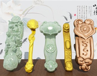 中式 雕塑 如意 饰品 玉雕