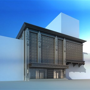 新中式 酒店建筑 私家会所酒店饭店