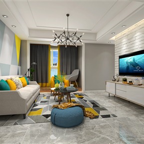 北欧 客厅 客餐厅