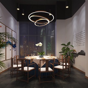 新中式 包间 餐厅包间