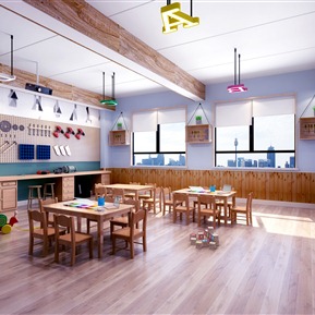 现代 幼儿园 儿童幼儿园手工教室