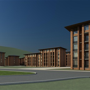 现代 住宅区 住宅