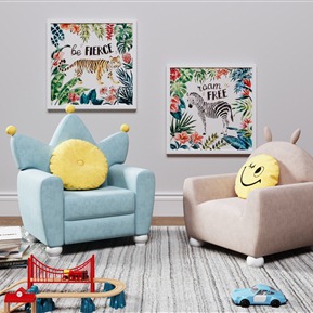 现代 单人沙发 儿童沙发