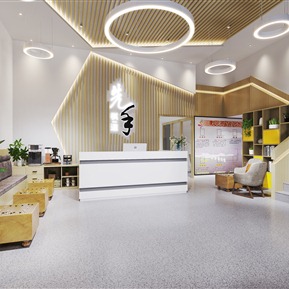 现代 前台 围棋培训中心 休闲桌椅