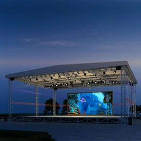 现代 舞台 舞台展台夜景