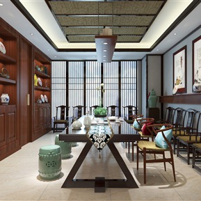 新中式 茶室 中医养生讲堂