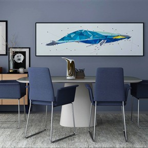 现代 餐桌椅组合  餐桌 装饰柜 装饰品组合