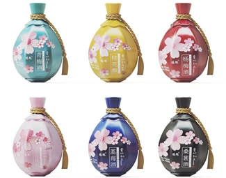 新中式酒瓶酒水