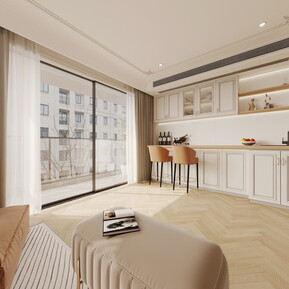 简欧 客厅 客餐厅