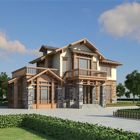 现代 独栋别墅 别墅生态别墅