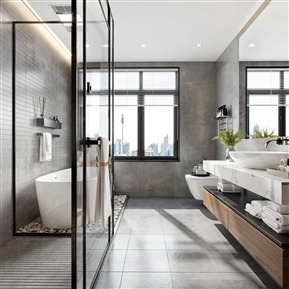 现代 卫生间 卫生间浴室