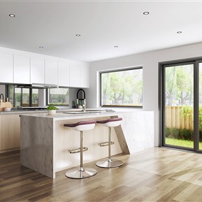 现代 厨房 厨房餐厅