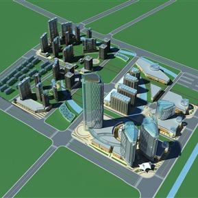 现代 鸟瞰图 住宅办公