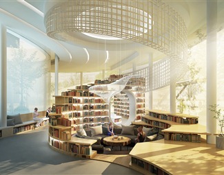现代图书馆室内