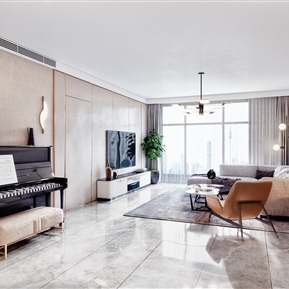 轻奢 客厅 客餐厅门厅