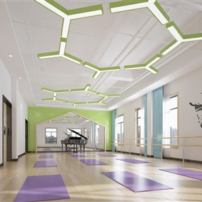 现代 舞蹈室 幼儿园音体室舞蹈房