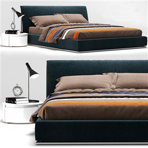 现代 双人床  床组合