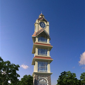 欧式 钟楼 钟塔