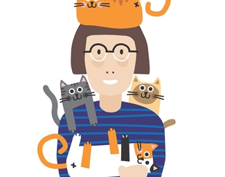 美式客厅卡通画贴图下载