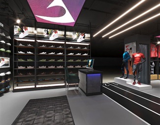 工业LOFT鞋店货架