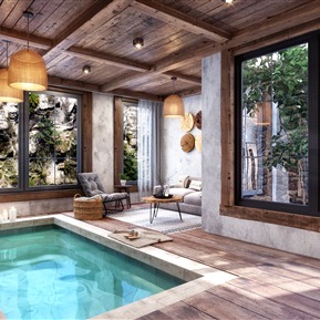 田园 休闲区 自然民宿温泉酒店休息区