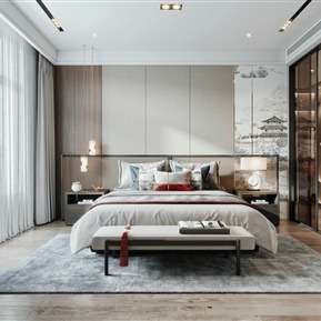 轻奢 卧室 主卧室