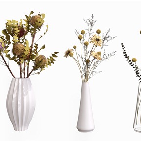 现代 花瓶 植物盆栽花瓶花草花卉干花干枝