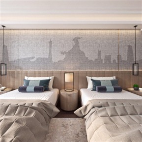 现代 客房 如家双人房