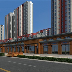 现代 住宅区 住宅规划沿街
