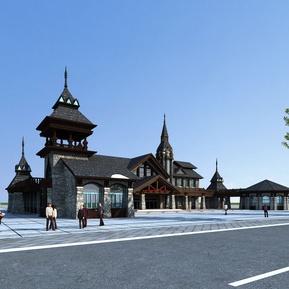 中式 酒店建筑 酒店