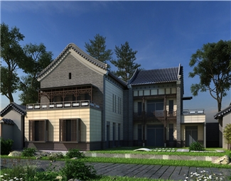 新中式 建筑 建筑景观