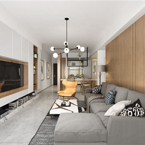 现代 客厅 客厅餐厅