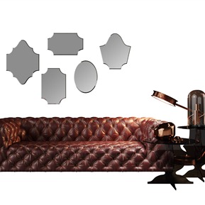 后现代 多人沙发 意式沙发茶几组合