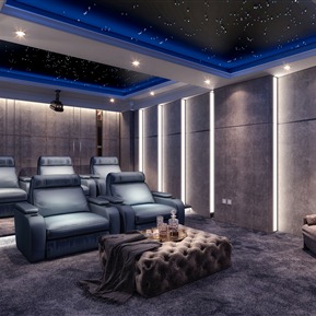现代 影音室 别墅影音室