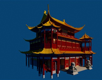 中式唐风古建筑