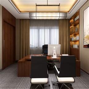 新中式 办公室 办公室全景