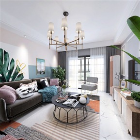 北欧 客餐厅 小清新客餐厅全景