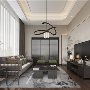 新中式 客厅 起居室