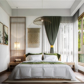 新中式 卧室 禅意民宿卧室