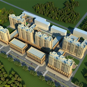 欧式 鸟瞰图 住宅鸟瞰