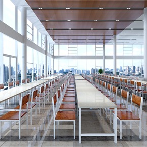 现代 餐厅 食堂餐厅