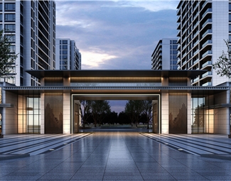 现代高档小区入口