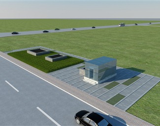 现代地铁冷却塔风亭3d模型