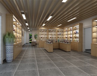 新中式瓷器展示柜